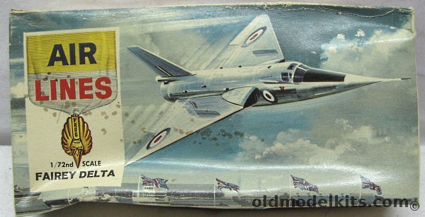 Air Lines 1/72 Fairey Delta II, 7908 plastic model kit